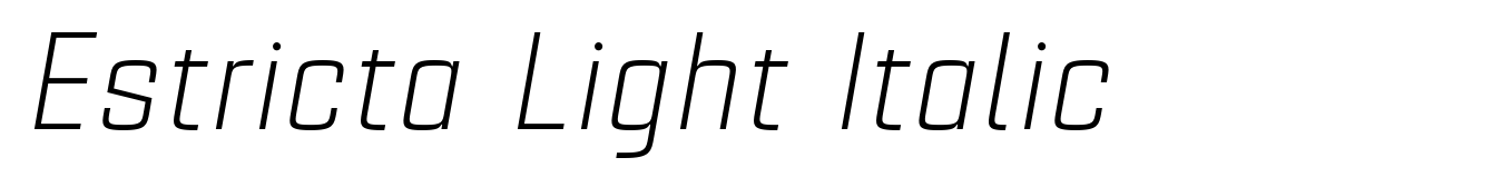 Estricta Light Italic